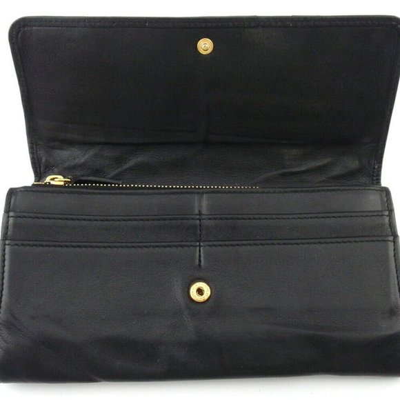 BVLGARI Long Wallet Bee Zero One Leather Auth USED E163 - Picture 7 of 8